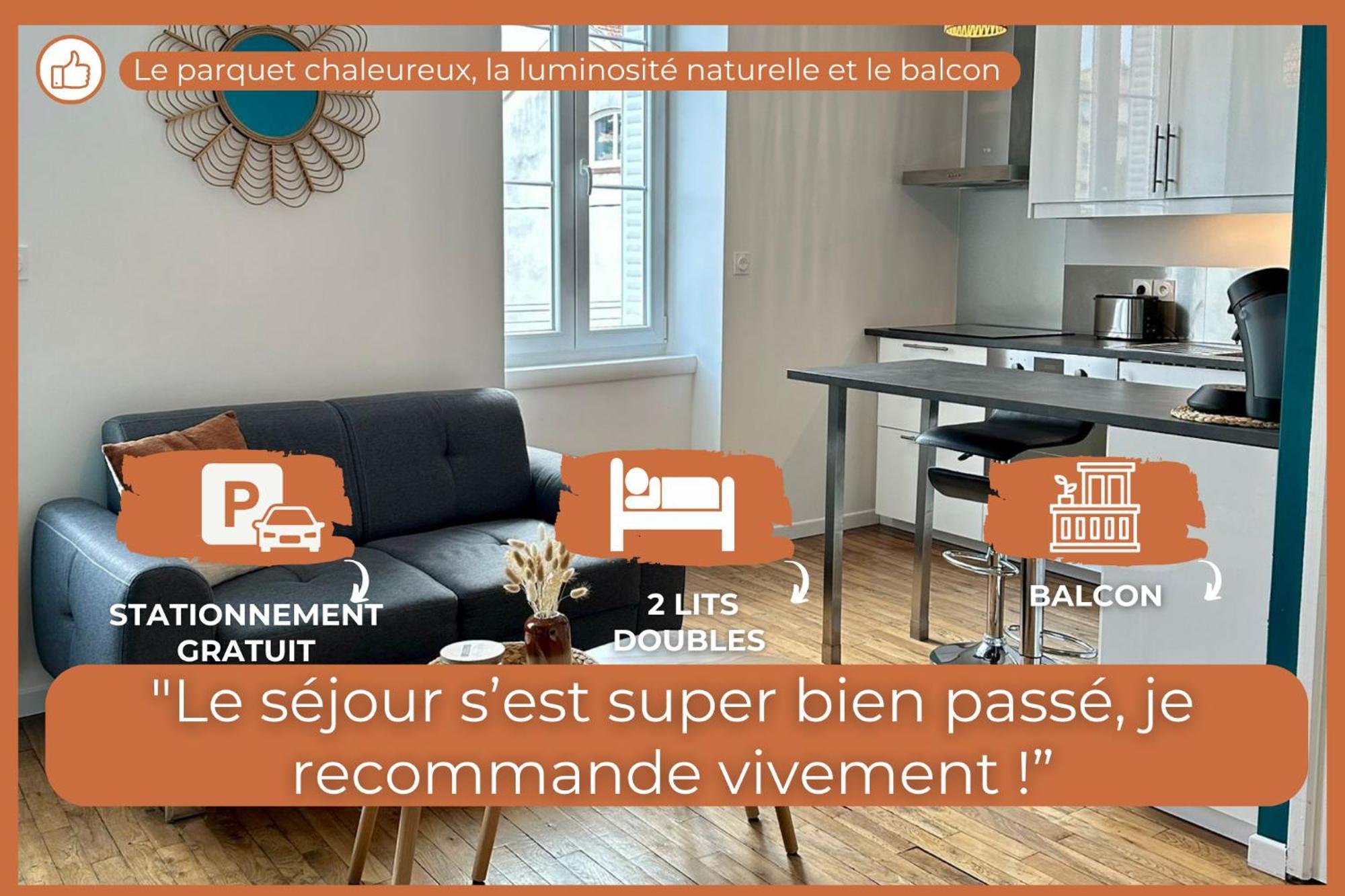 Le Tournassin-balcon-stationnement Gratuit Appartamento *
